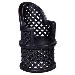 Carved African Bamileke Throne Chair