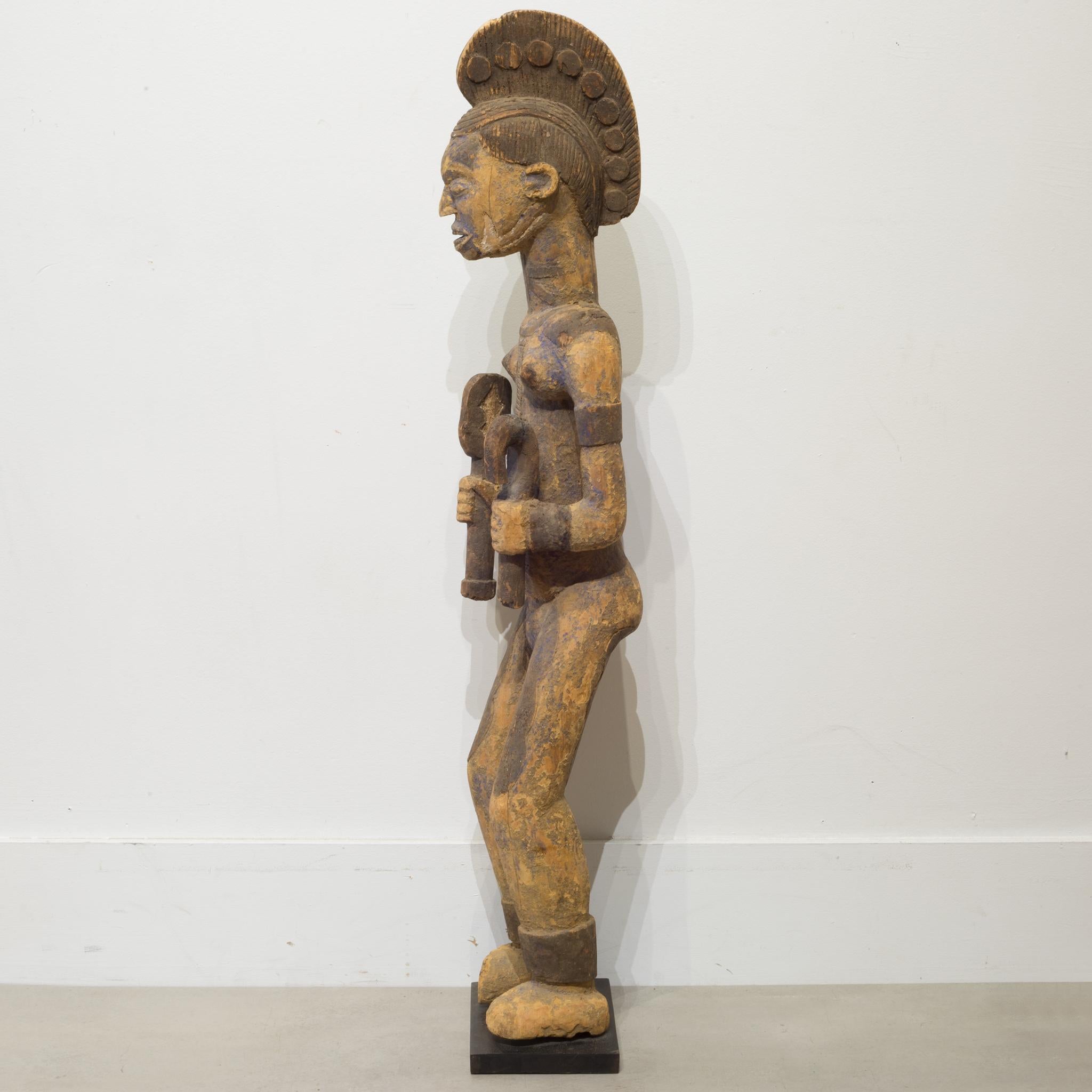 Tribal Carved African Igbo Standing Figure