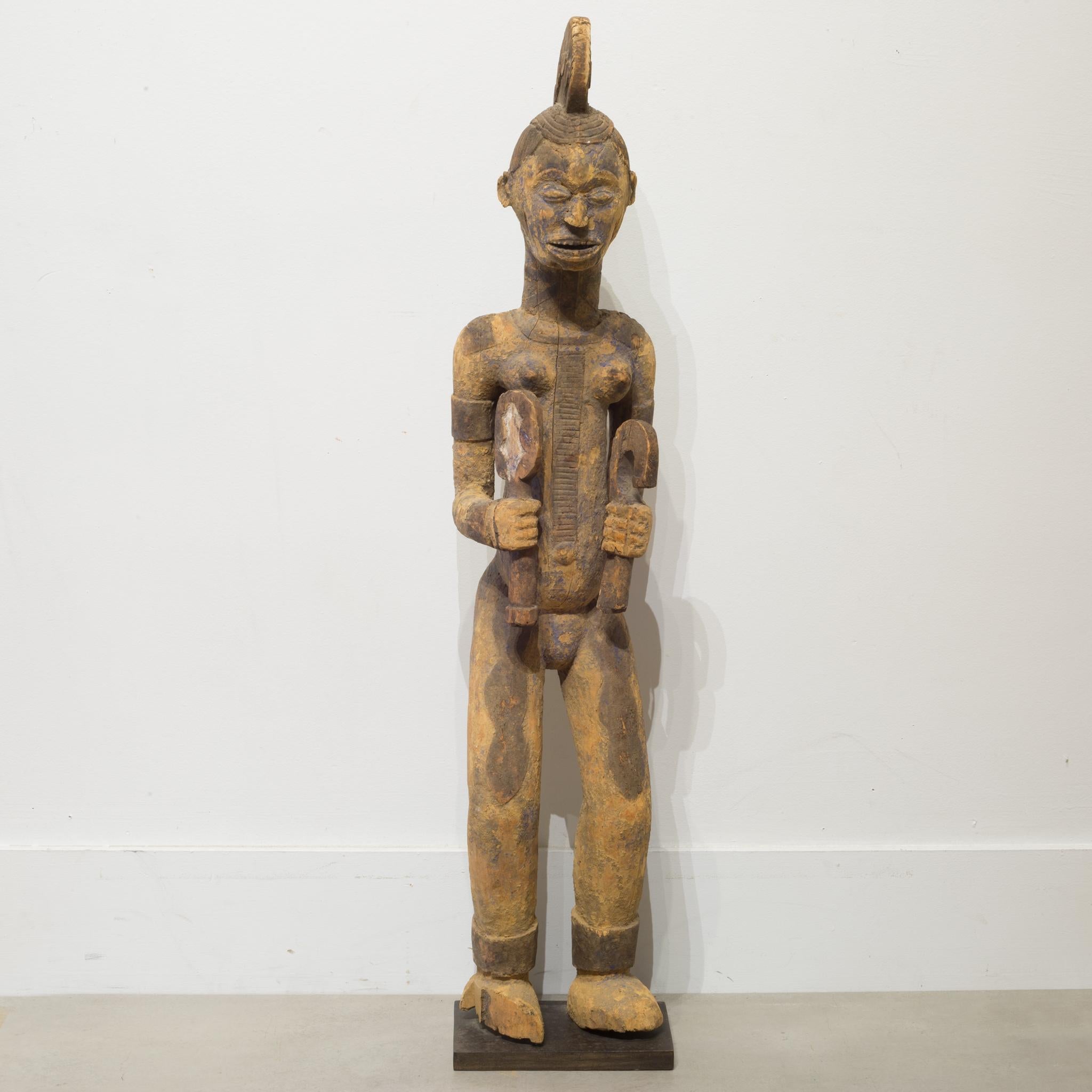 Carved African Igbo Standing Figure In Good Condition In San Francisco, CA