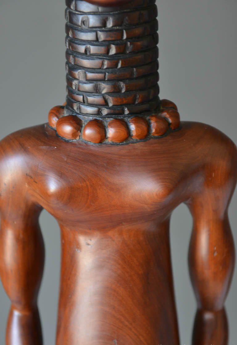 Carved African Male Statue, Kenya, circa 1967 In Good Condition In Costa Mesa, CA