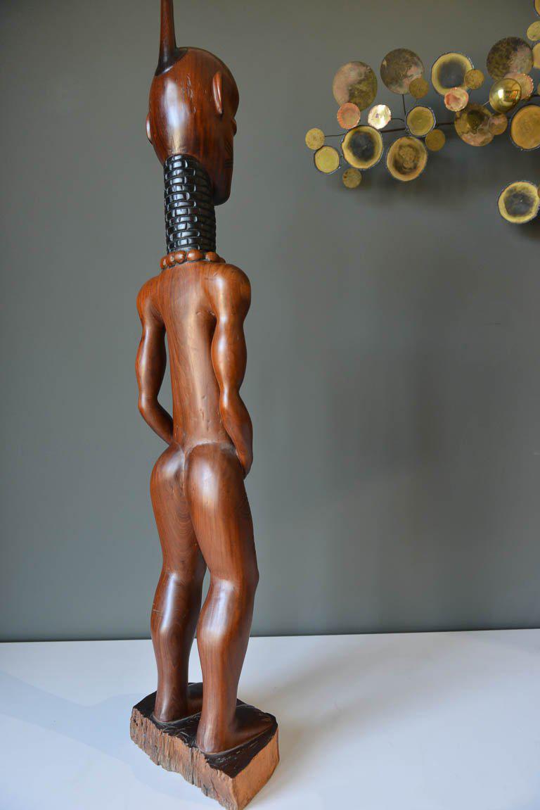 Carved African Male Statue, Kenya, circa 1967 2
