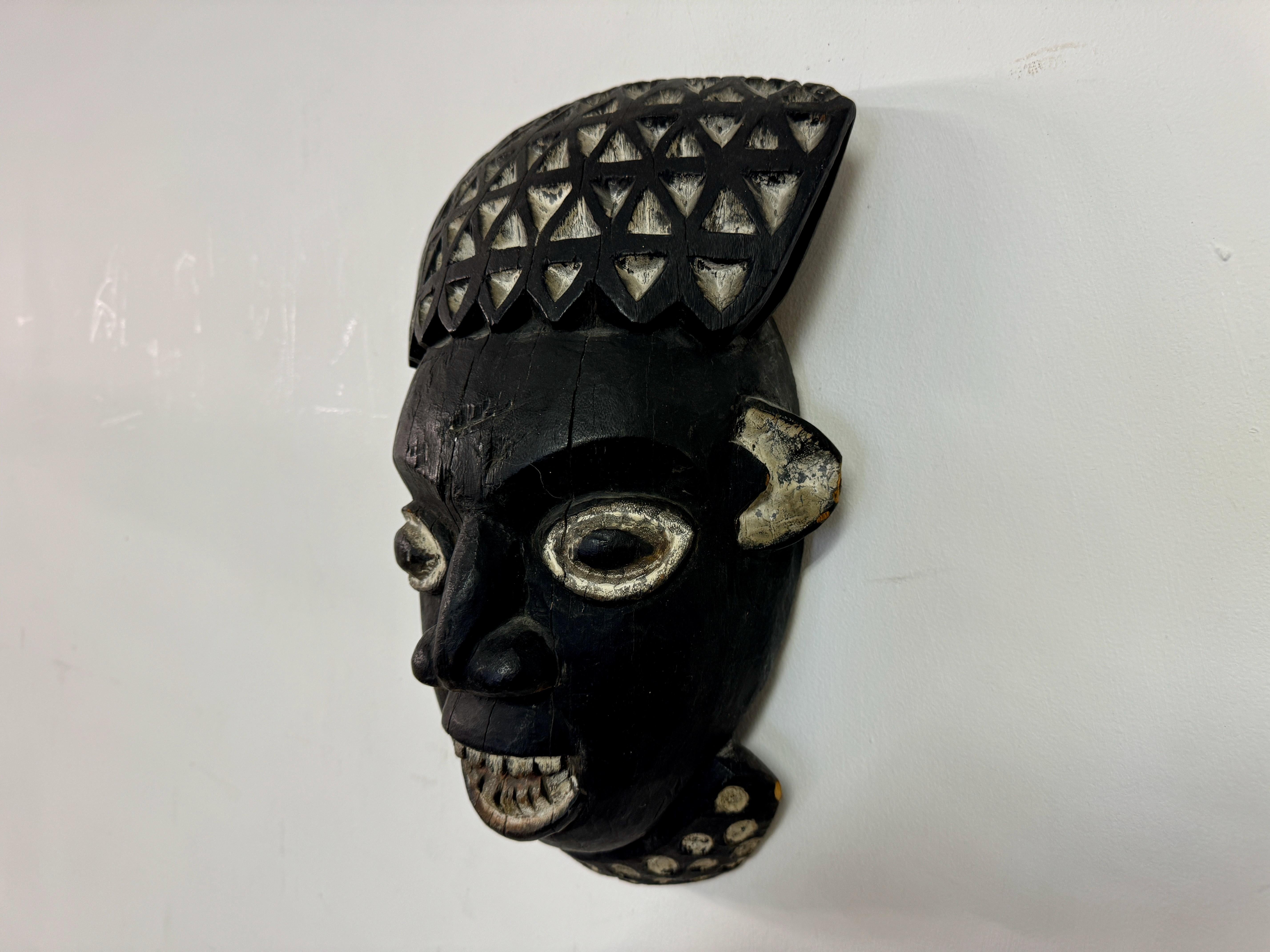 Wood Carved African Mask For Sale
