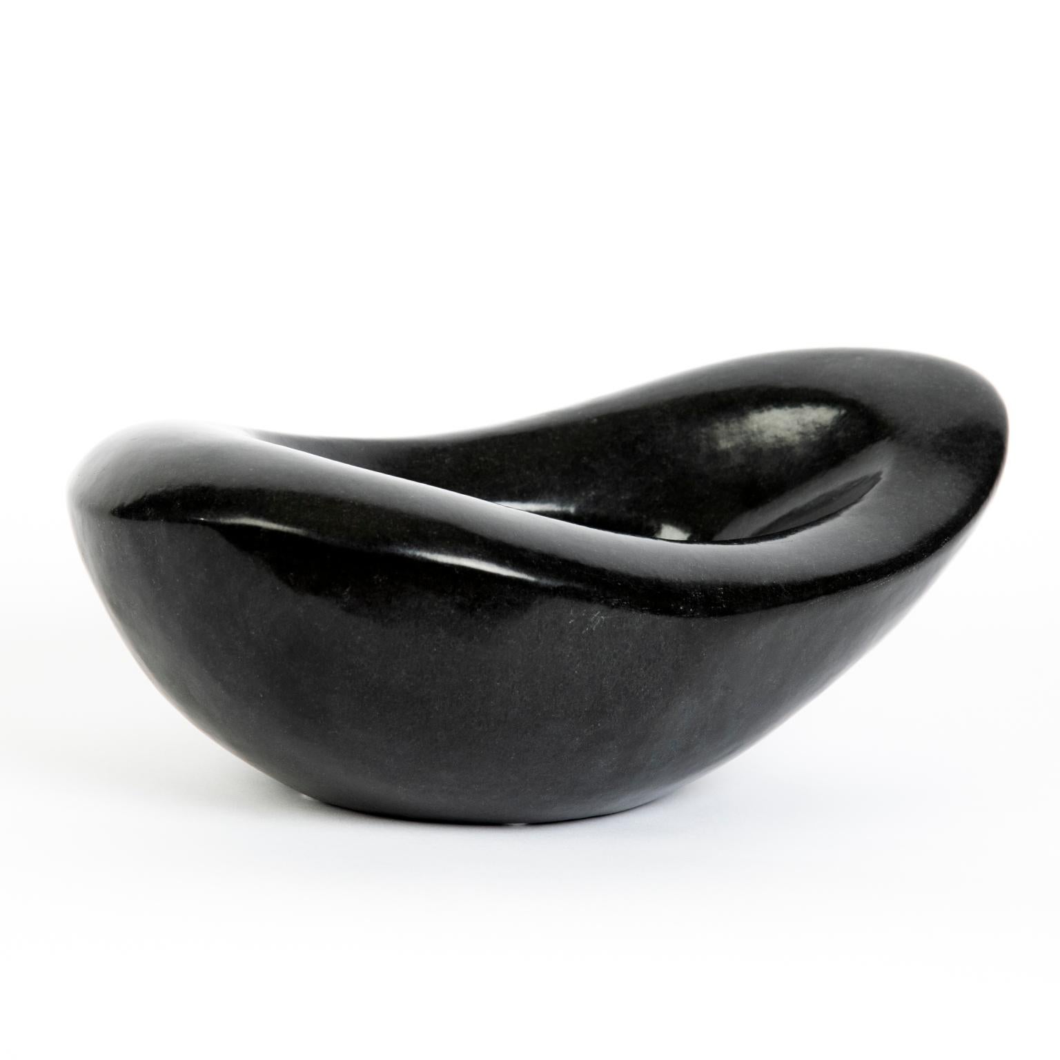 Hand-Carved Carved African Stone Bowl in the Style of Georges Jouves
