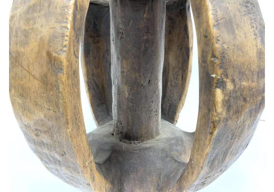 Hand-Carved Carved African Stool/ Baga Tribe For Sale