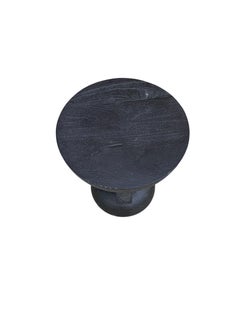 Carved African Tribal Style Black Statuette Side Table