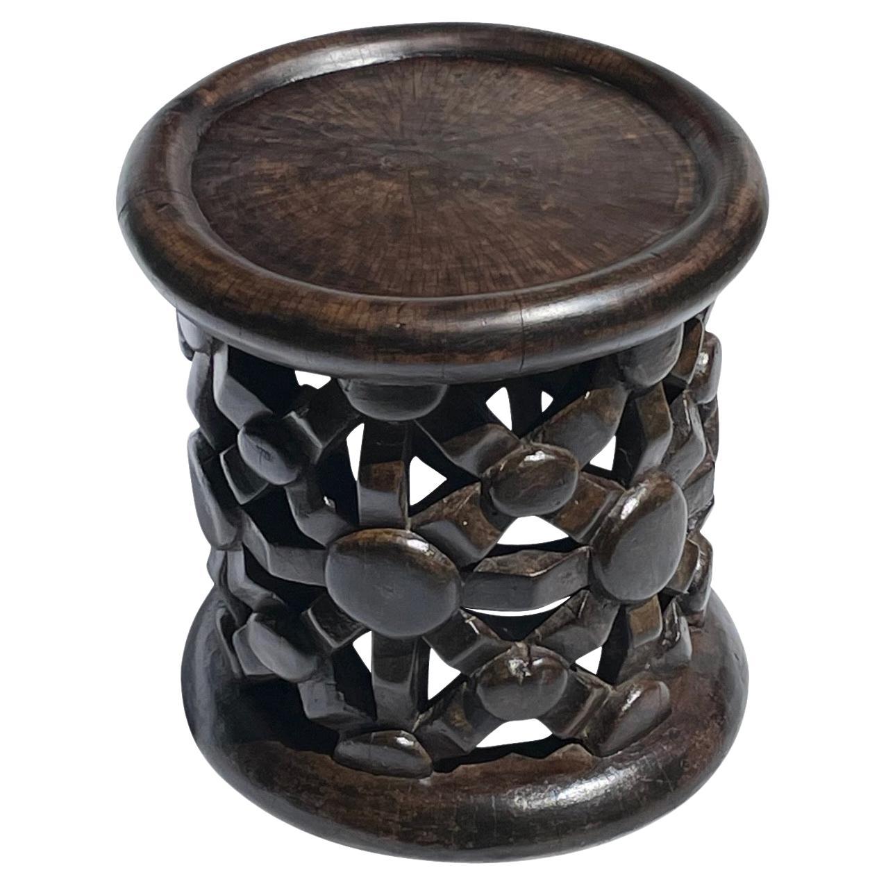 Carved African Wooden Stool Or Cocktail Table, Cameroon, Africa, 1950s For Sale