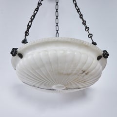 Carved Alabaster Chandelier