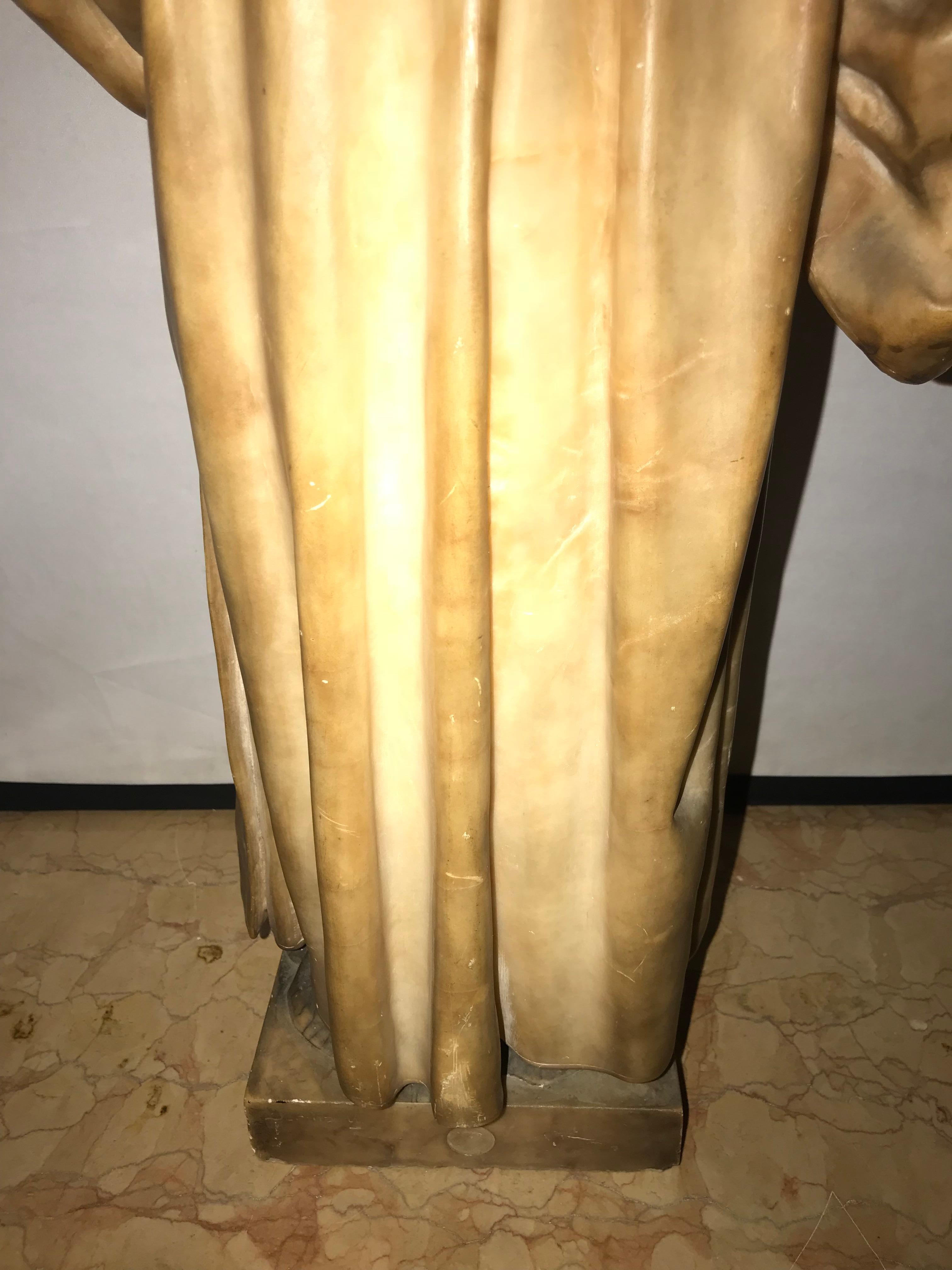 Carved Alabaster Figure of a Fully Dressed Bearded Arab 9