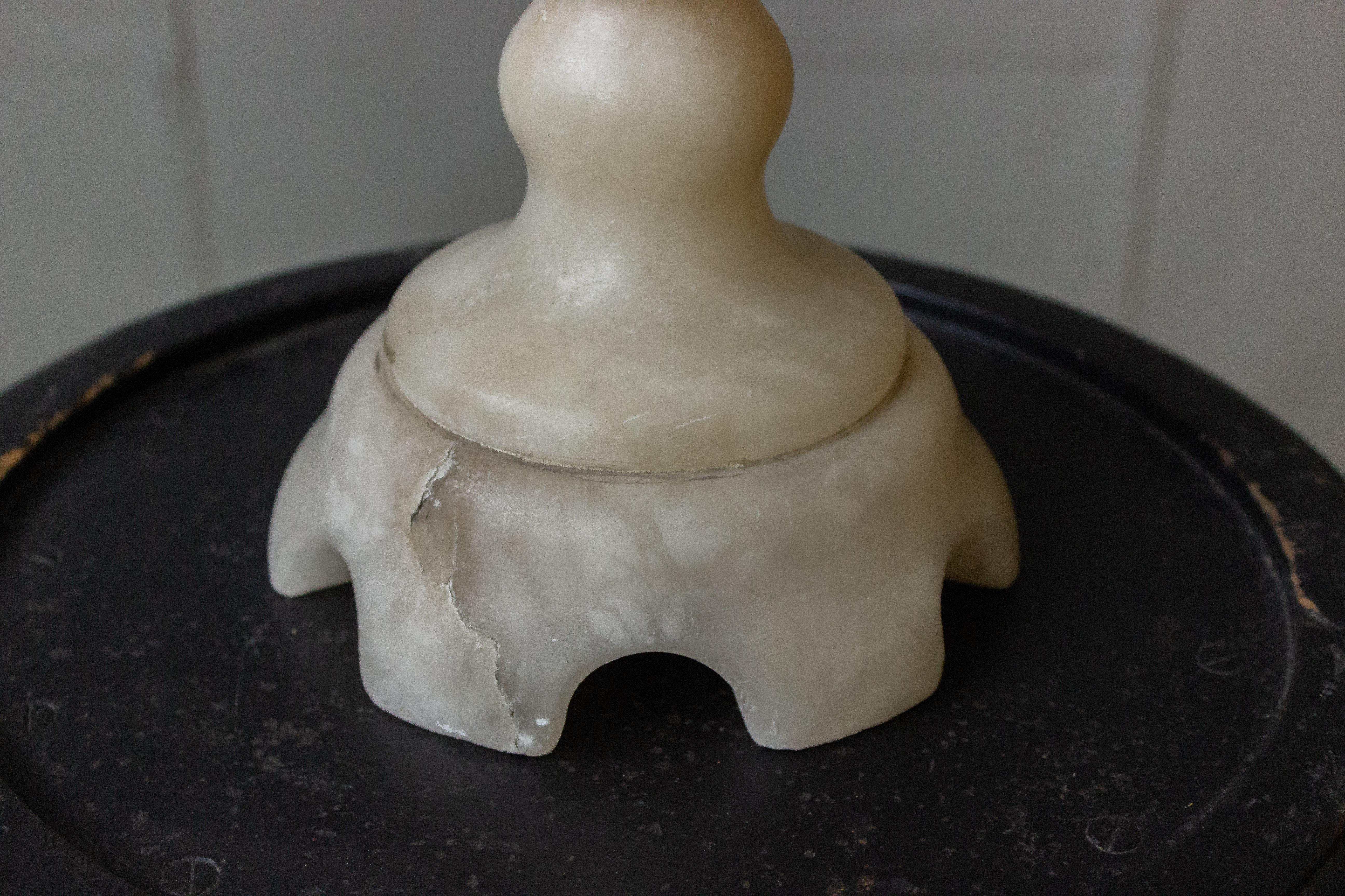 Carved Alabaster Lamp 1