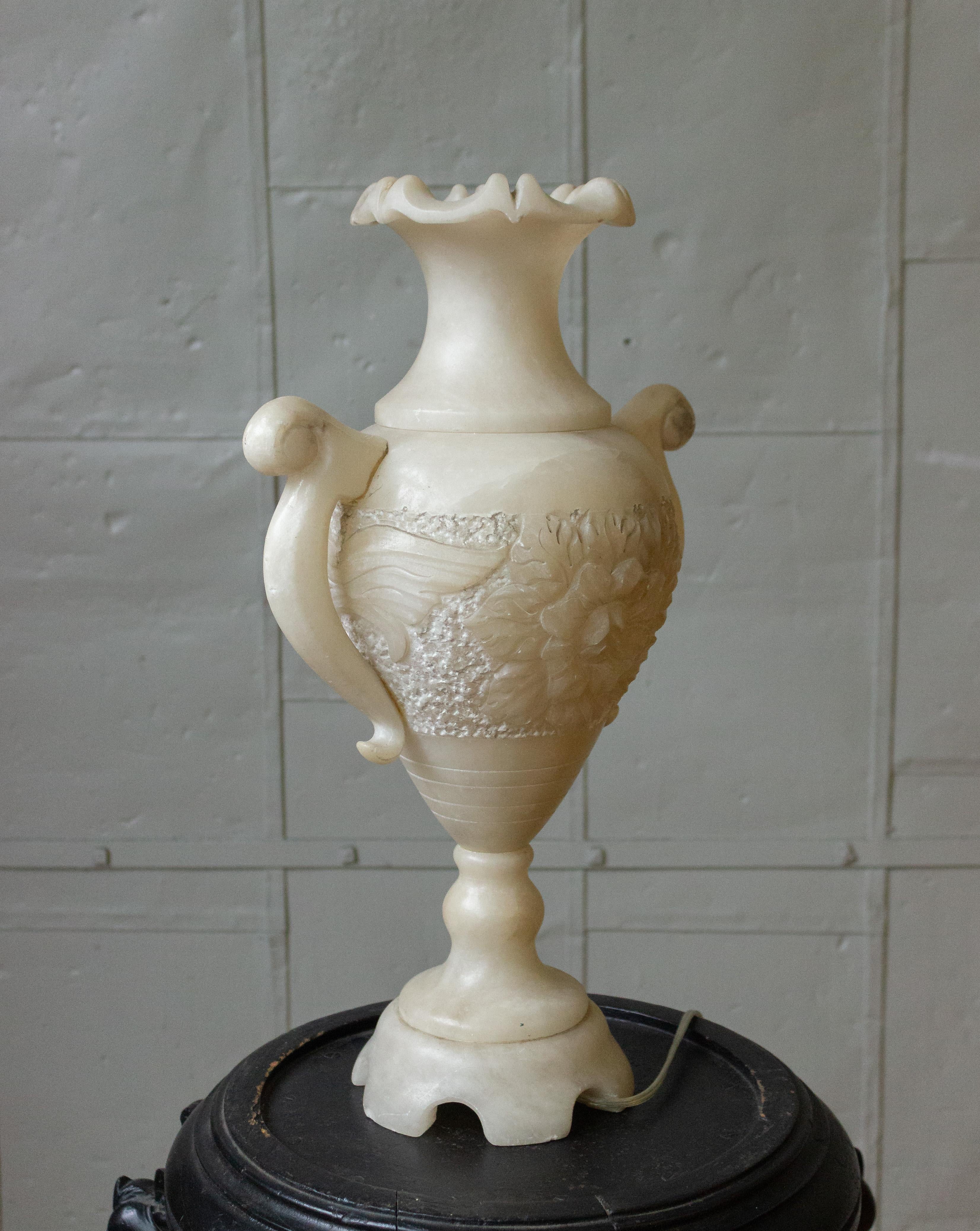 Carved Alabaster Lamp 2