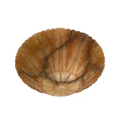 Carved Alabaster Light Fixture