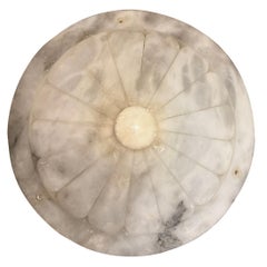 Carved Alabaster Light Fixture
