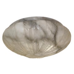 Carved Alabaster Light Fixture