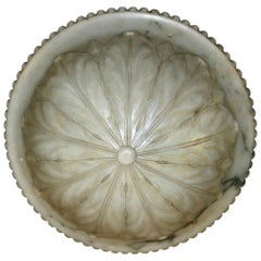 Carved Alabaster Light Fixture