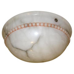 Used Carved Alabaster Light Fixture