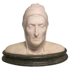 Carved Alabaster Sculpture of the Italian Poet Dante Alighieri
