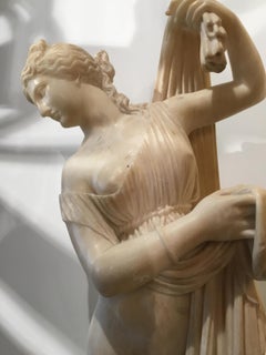 Carved Alabaster Statue of “Venus Genetrix” by E. Battiglia