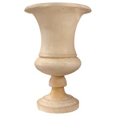 Antique Carved Albaster Urn Lamp
