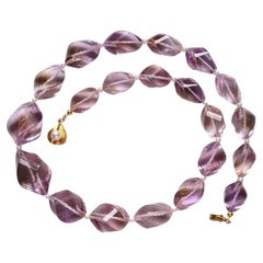 Collier en or sculpté Ametrine