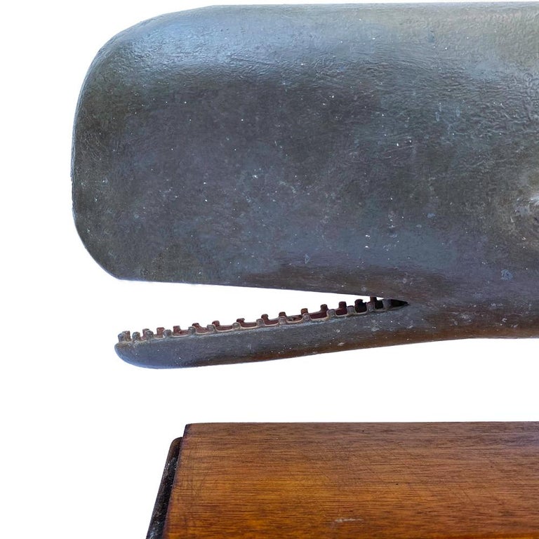 Folk Art Carved and Painted Model of a Sperm Whale by Frank Finney For Sale
