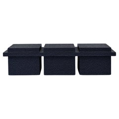 Panchina T5 in Oak Black e intagliata di John Eric Byers