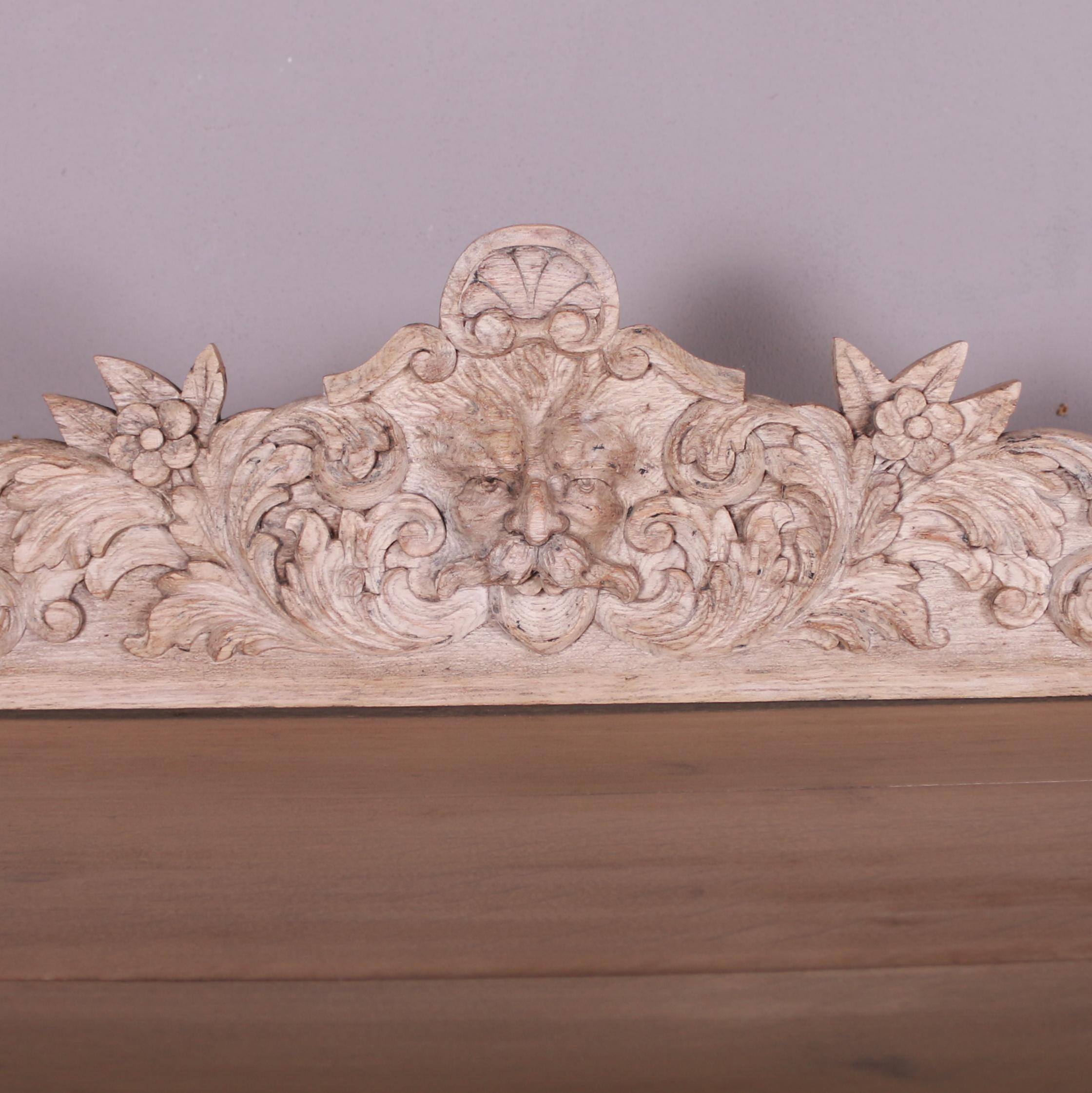 Carved and Bleached Oak English Buffet 2