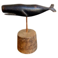 Used Carved and Decorated Sperm Whale Figure, circa 1900