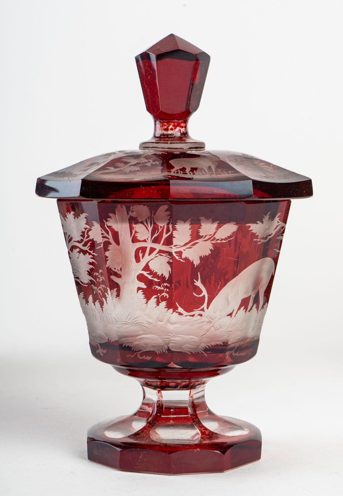 European Carved and Engraved Bohemian Crystal Service