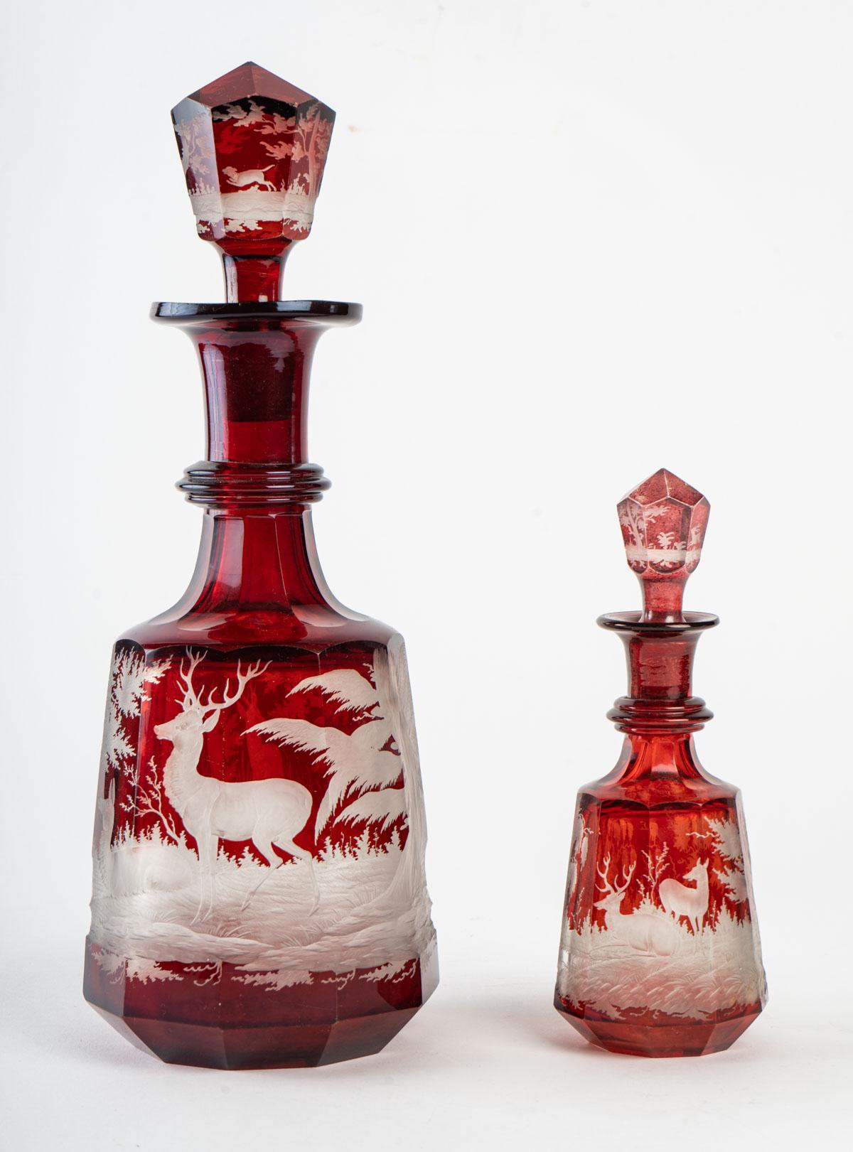 Carved and Engraved Bohemian Crystal Service 1