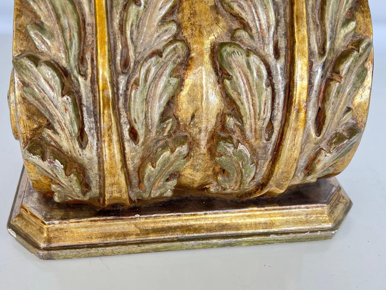 20th Century Carved and Gilded Classical-form Corbel Side Table For Sale