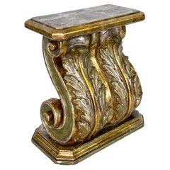 Carved and Gilded Classical-form Corbel Side Table