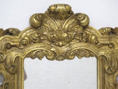 Carved and Gilded Italian Looking Glass / Mirror