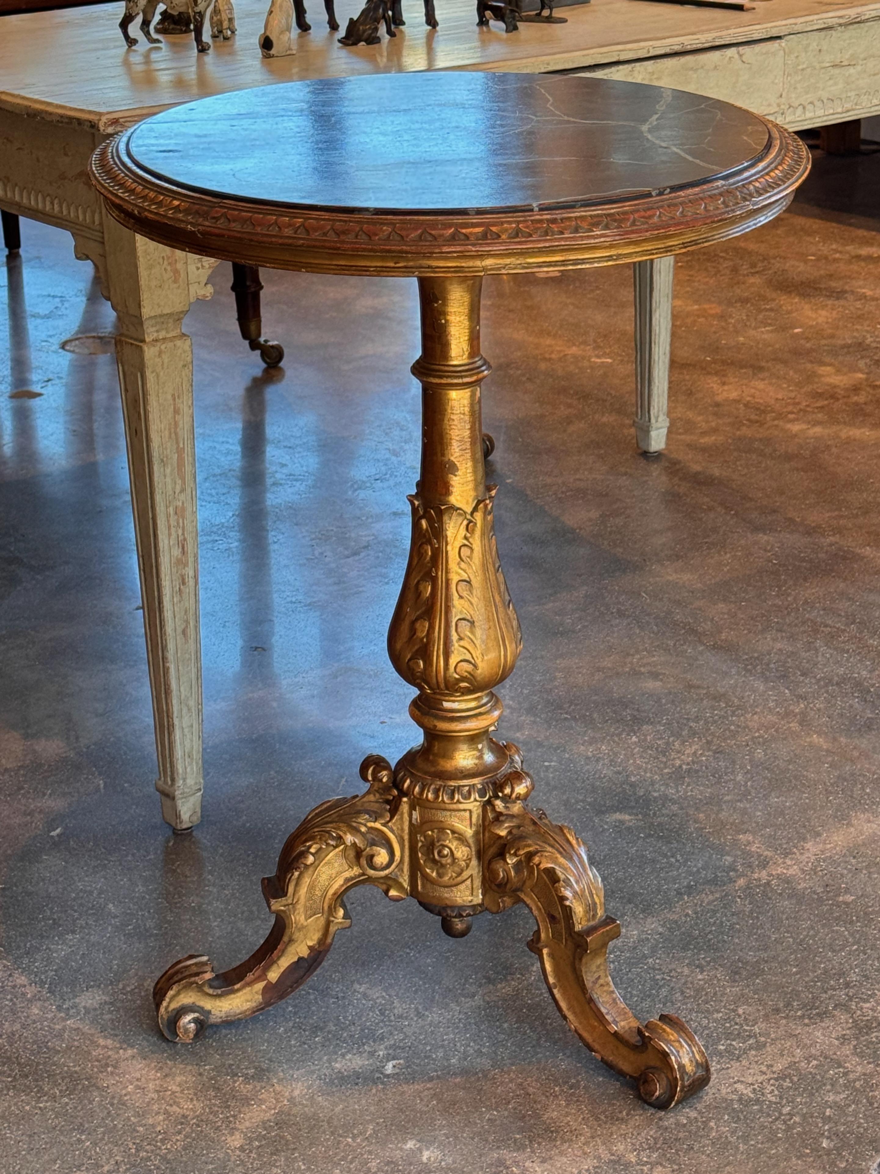 This is a perfect lamp or drinks table. A nice faux marble top.