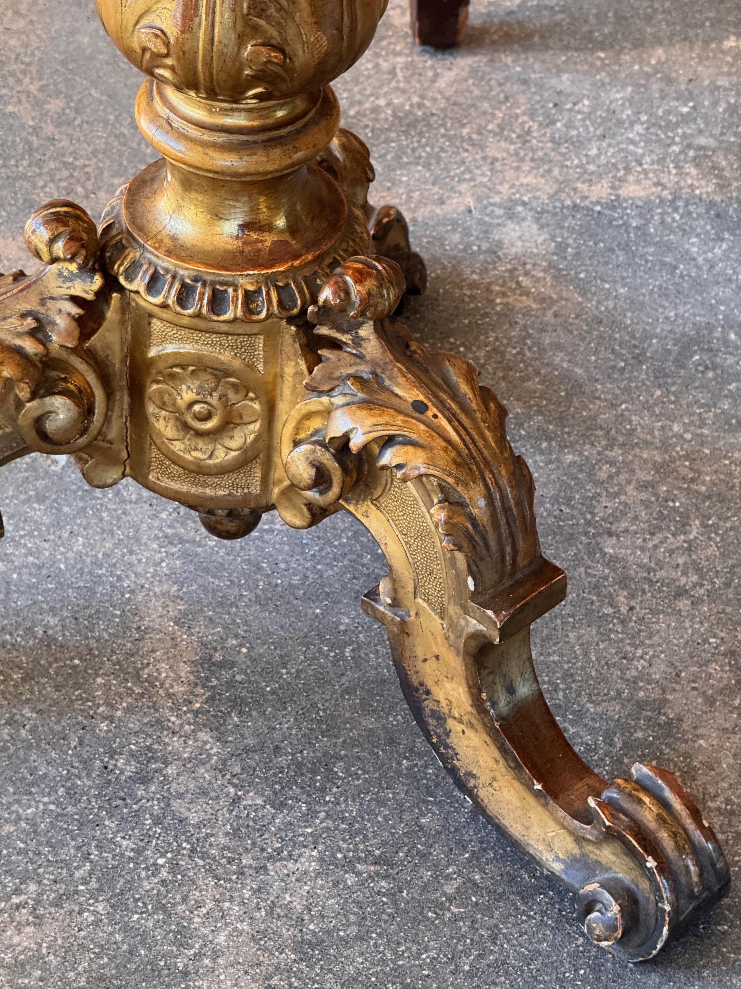 Carved and Gilded Side Table 2
