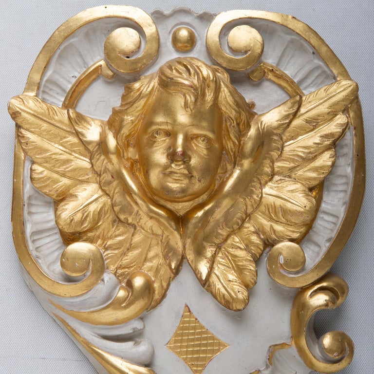 Carved and Gilded Wood Antique Angels For Sale at 1stDibs