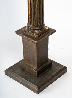 Carved and Gilded Wood Candle Stick, 19th Century