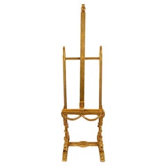 Carved and Gilded Wood Easel of Italian Style, Rich Decoration