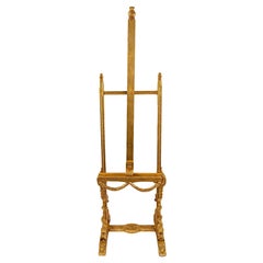 Carved and Gilded Wood Easel of Italian Style, Rich Decoration