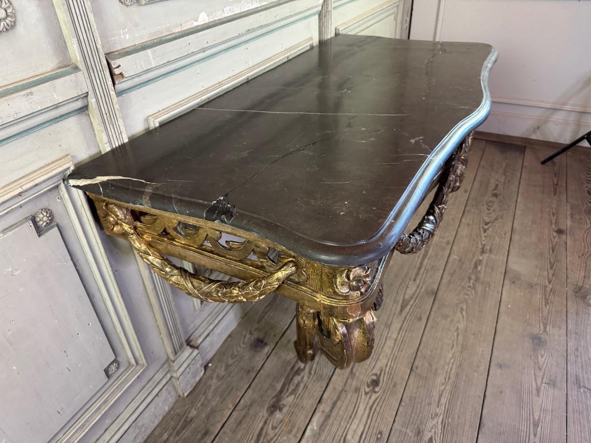 Geschnitzter und vergoldeter Konsolentisch aus Holz, Frankreich, 18. im Angebot 5