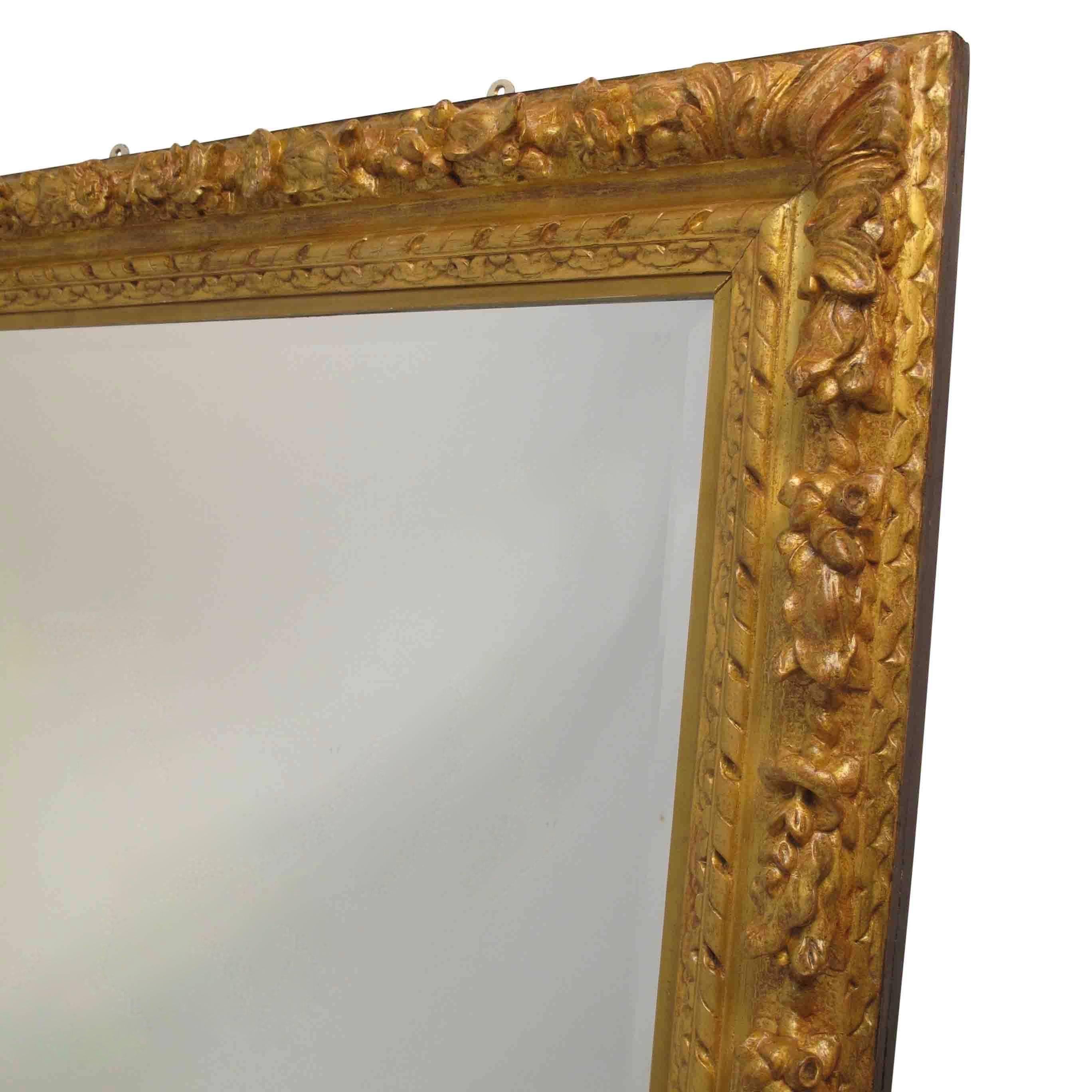 Carved and Gilt Frame with Beveled Mirror, Spanish, Late 18th Century 1