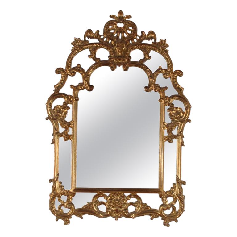 Carved and Gilt Italian Mirror