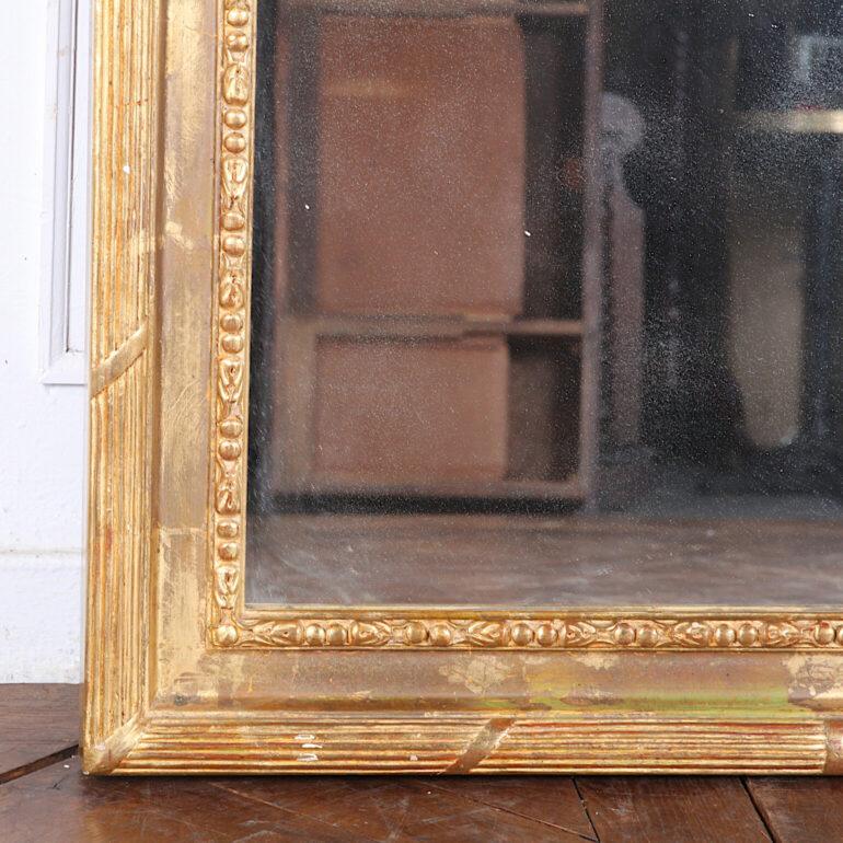 Wood Carved and Gilt Louis XVI Style Mirror 