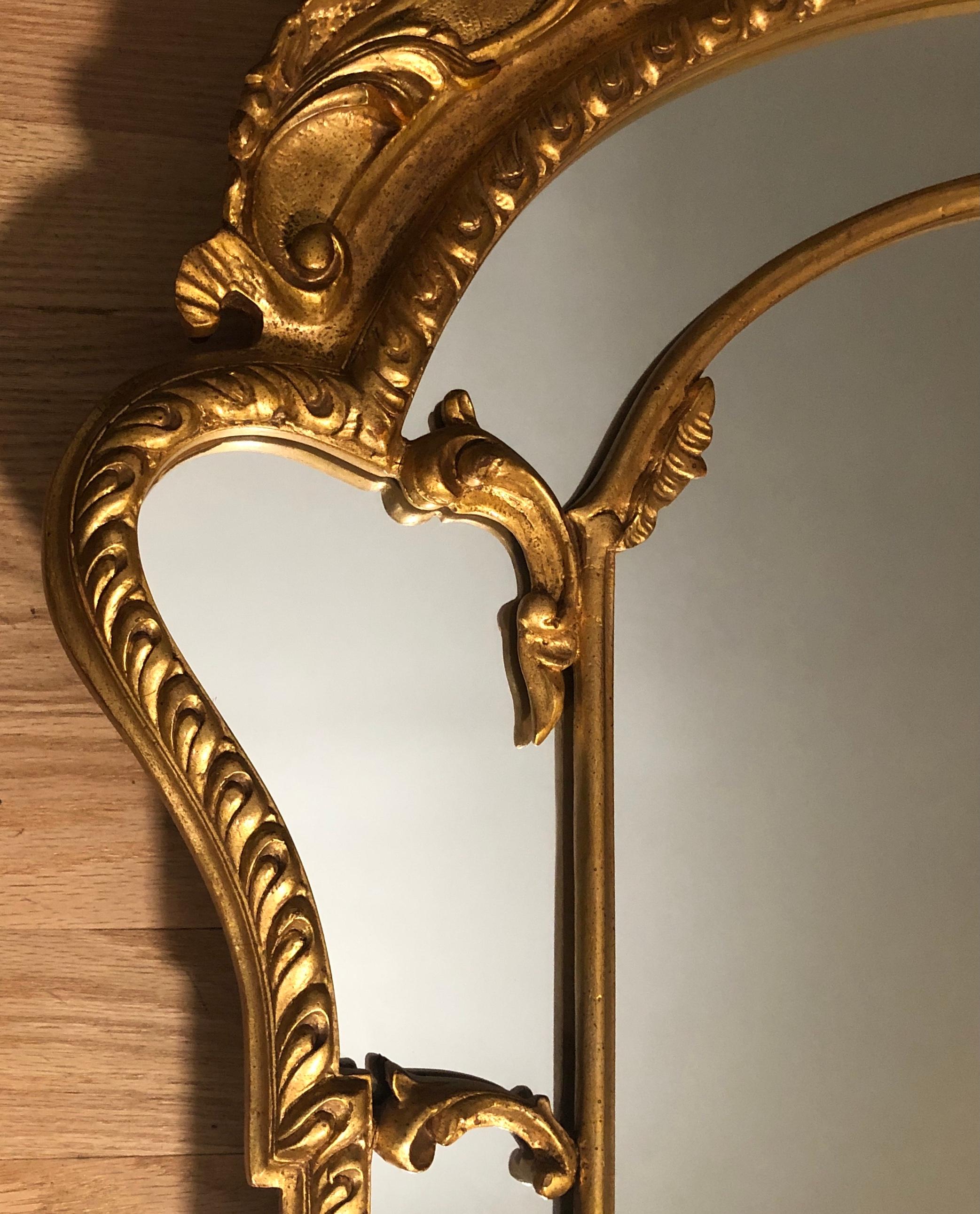 Wood Carved and Gilt Regency Mirror For Sale