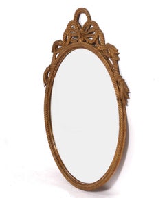 Carved and Gilt Rope Mirror from The Carlyle Hotel NYC 44.75"H x 32"W