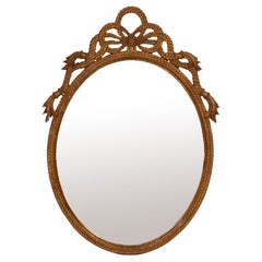 Carved and Gilt Rope Mirror from The Carlyle Hotel NYC 44.75"H x 32"W