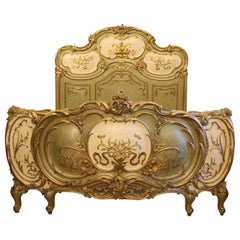 Carved and Giltwood Louis XV Style Bed