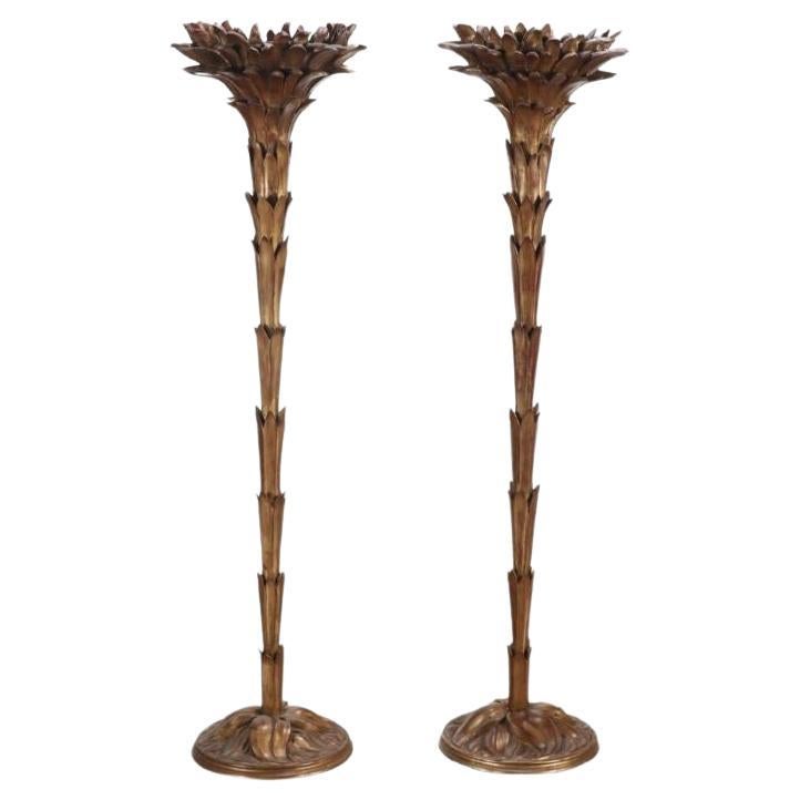 Carved and Giltwood Torchiers in manner of Serge Roche For Sale