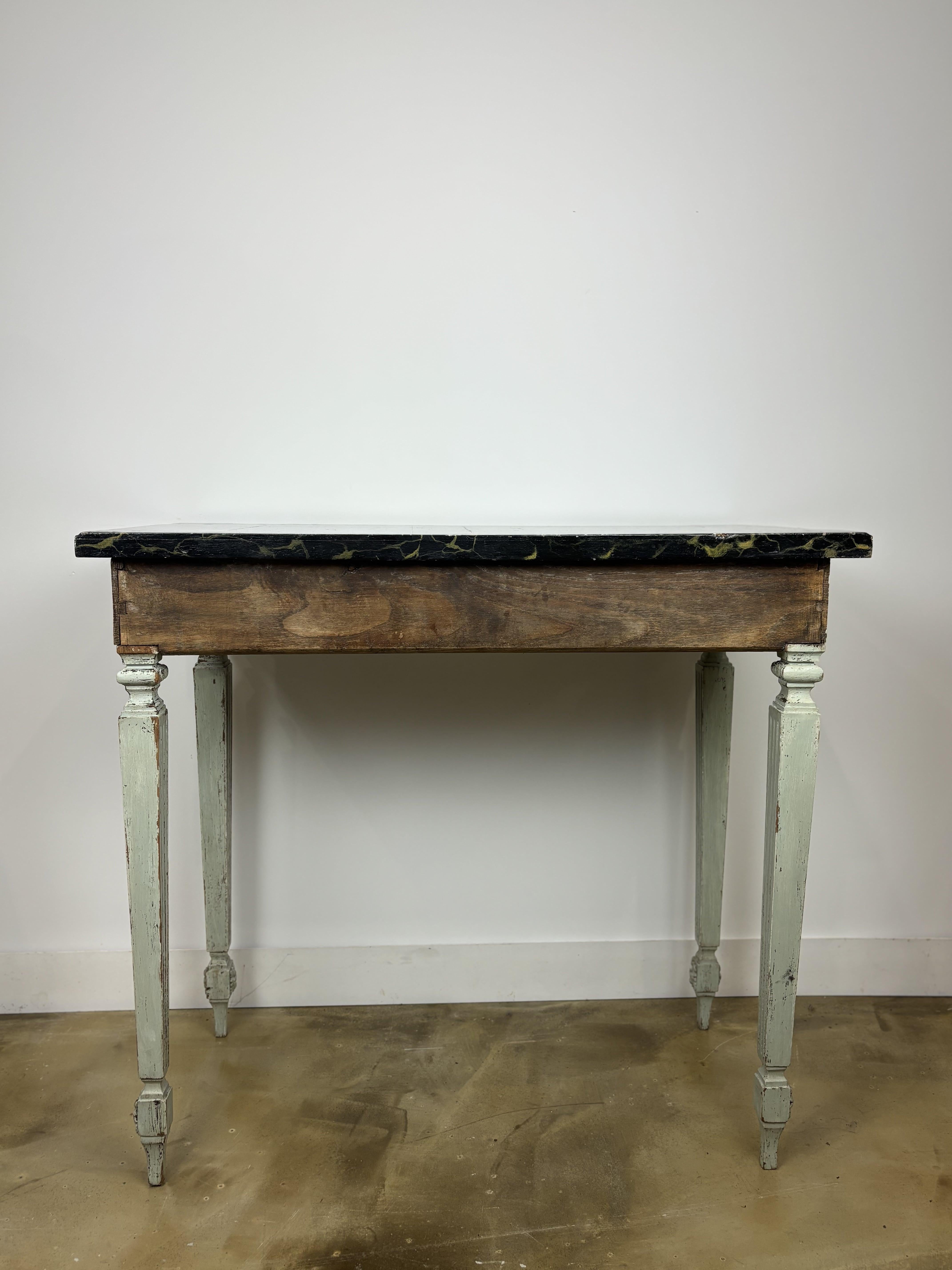 Carved And Lacquered Wooden Console, Early 19th Century Circa 1800-1820, France For Sale 1