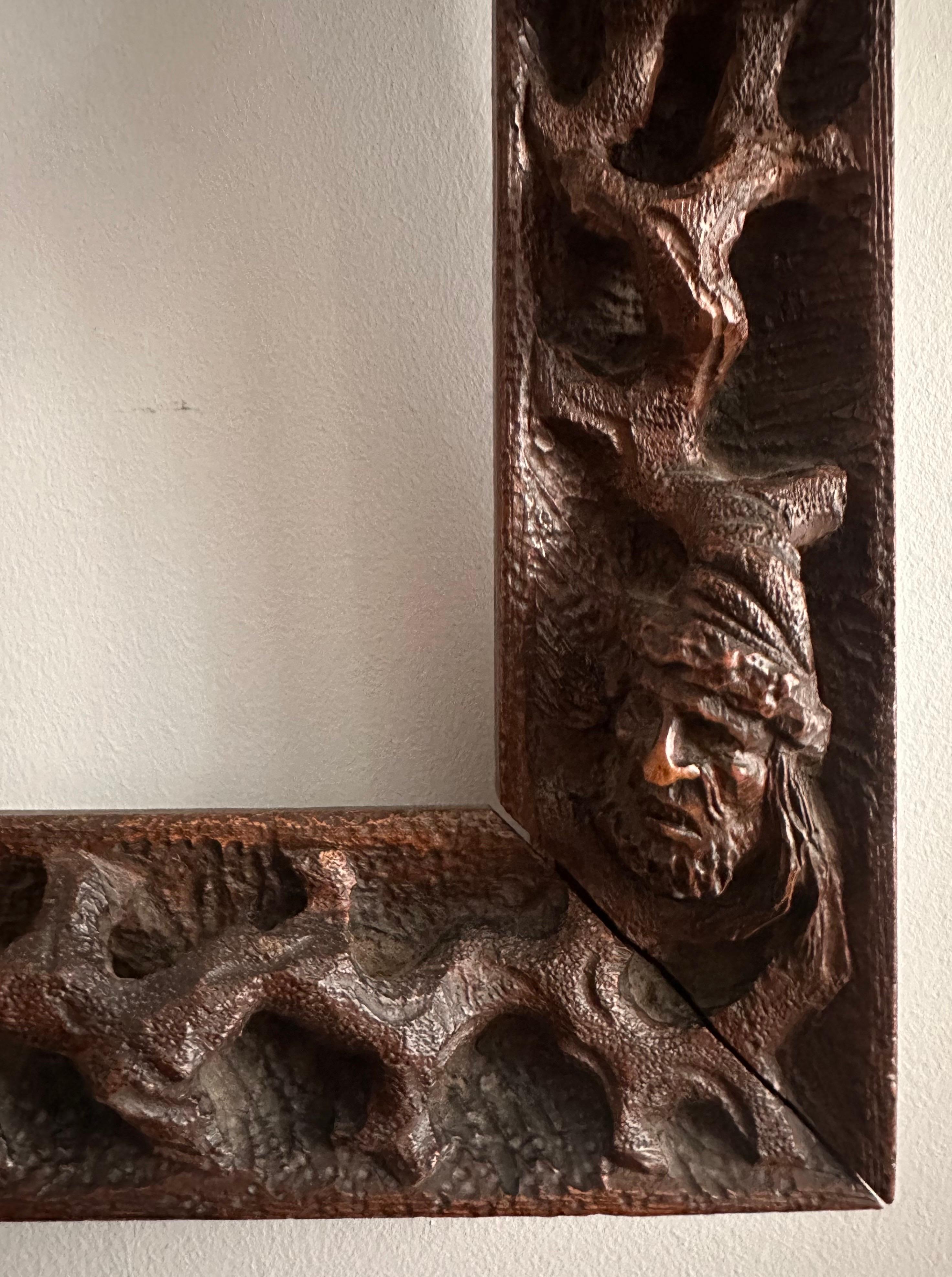Carved and Openwork Wooden Frame, Austria, Early 19th C. For Sale 12