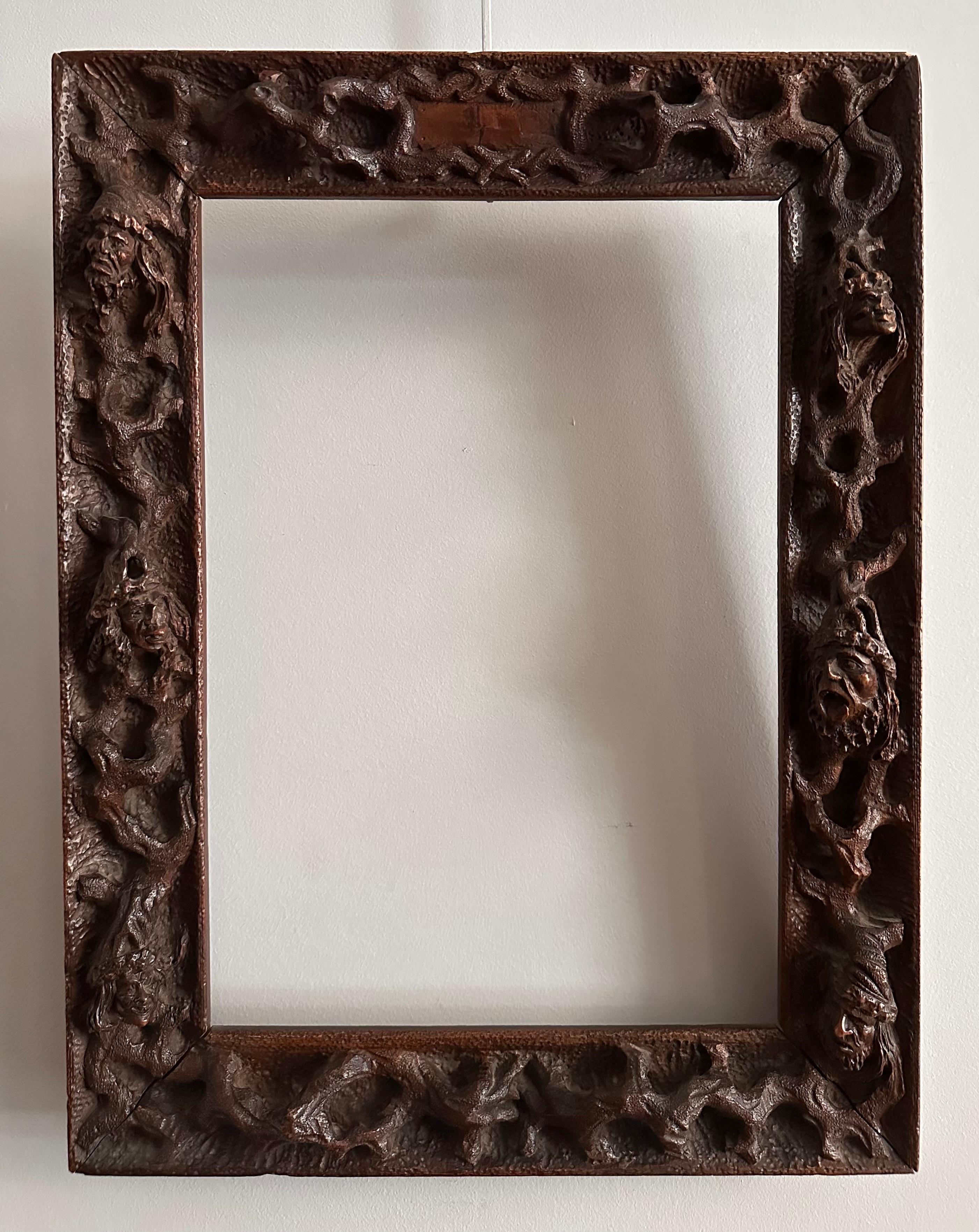 Carved and Openwork Wooden Frame, Austria, Early 19th C. For Sale 14